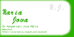 maria jova business card