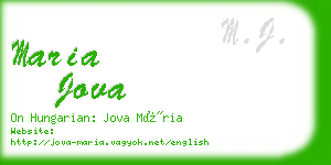 maria jova business card